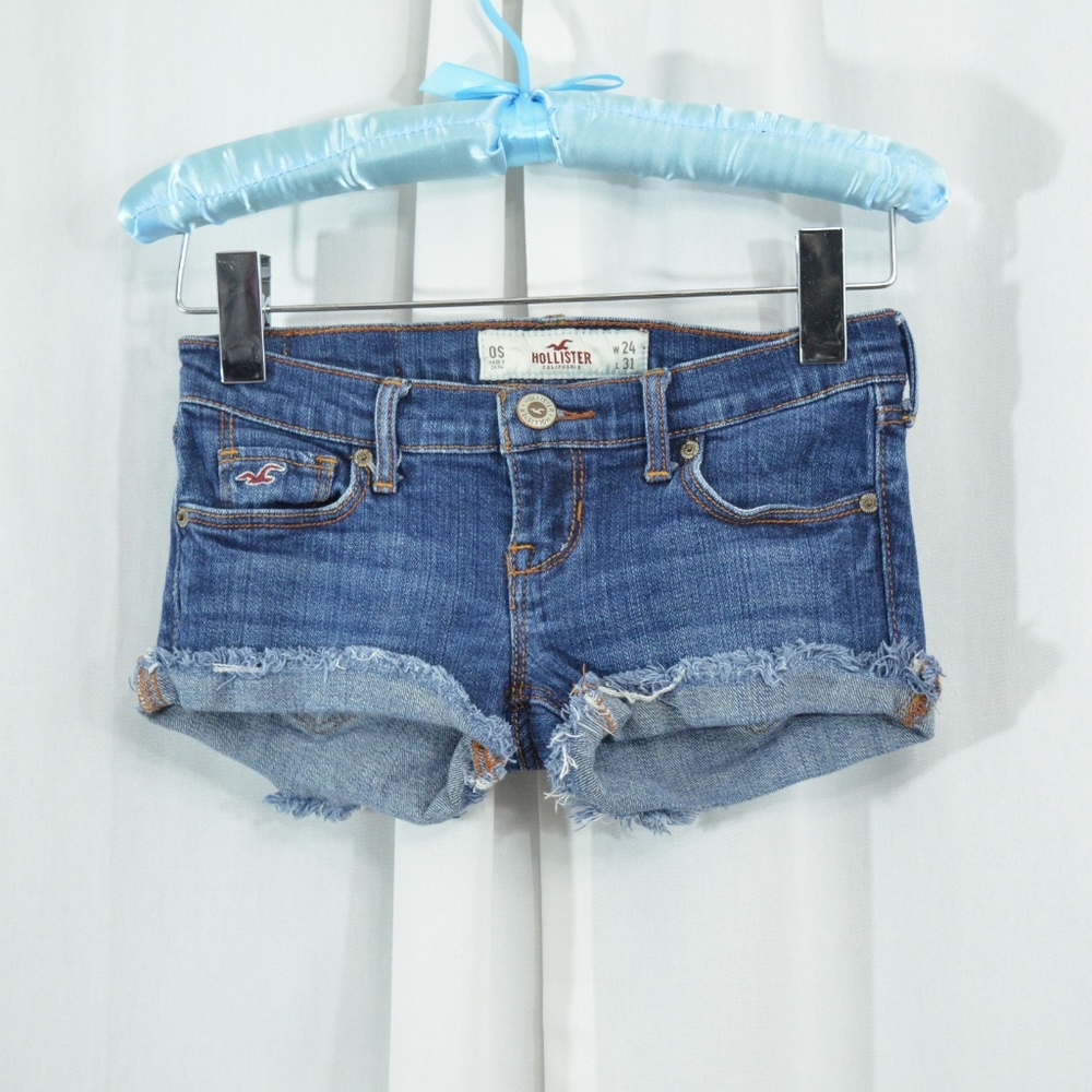 Hollister Daisy Duke Blue Jeans Size 0 W 24